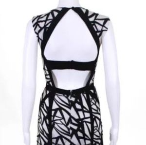 BCBG black and white Gown